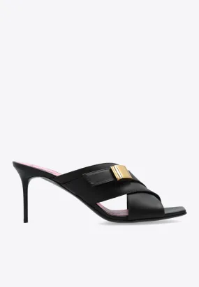 75 Crossover Leather Mules