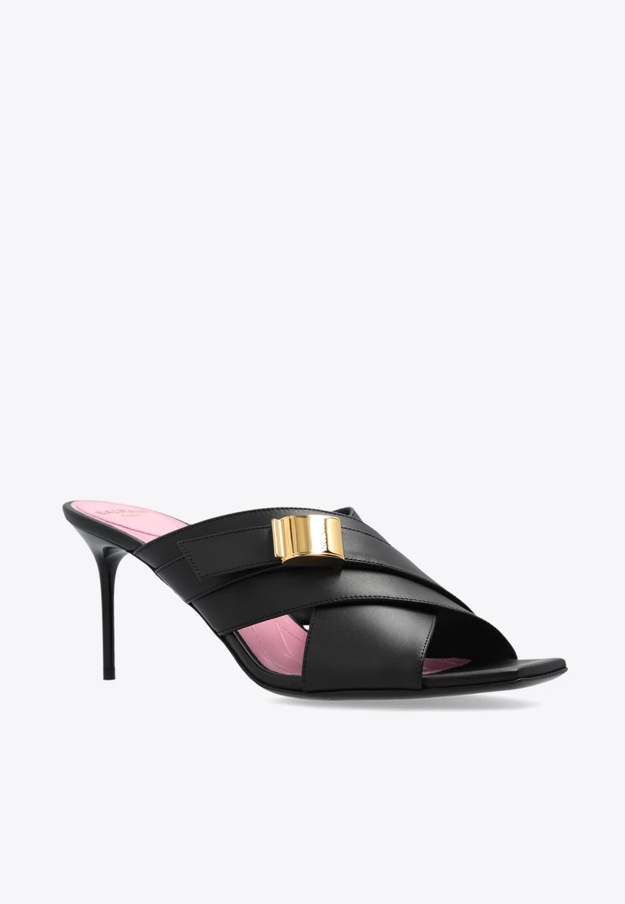 75 Crossover Leather Mules