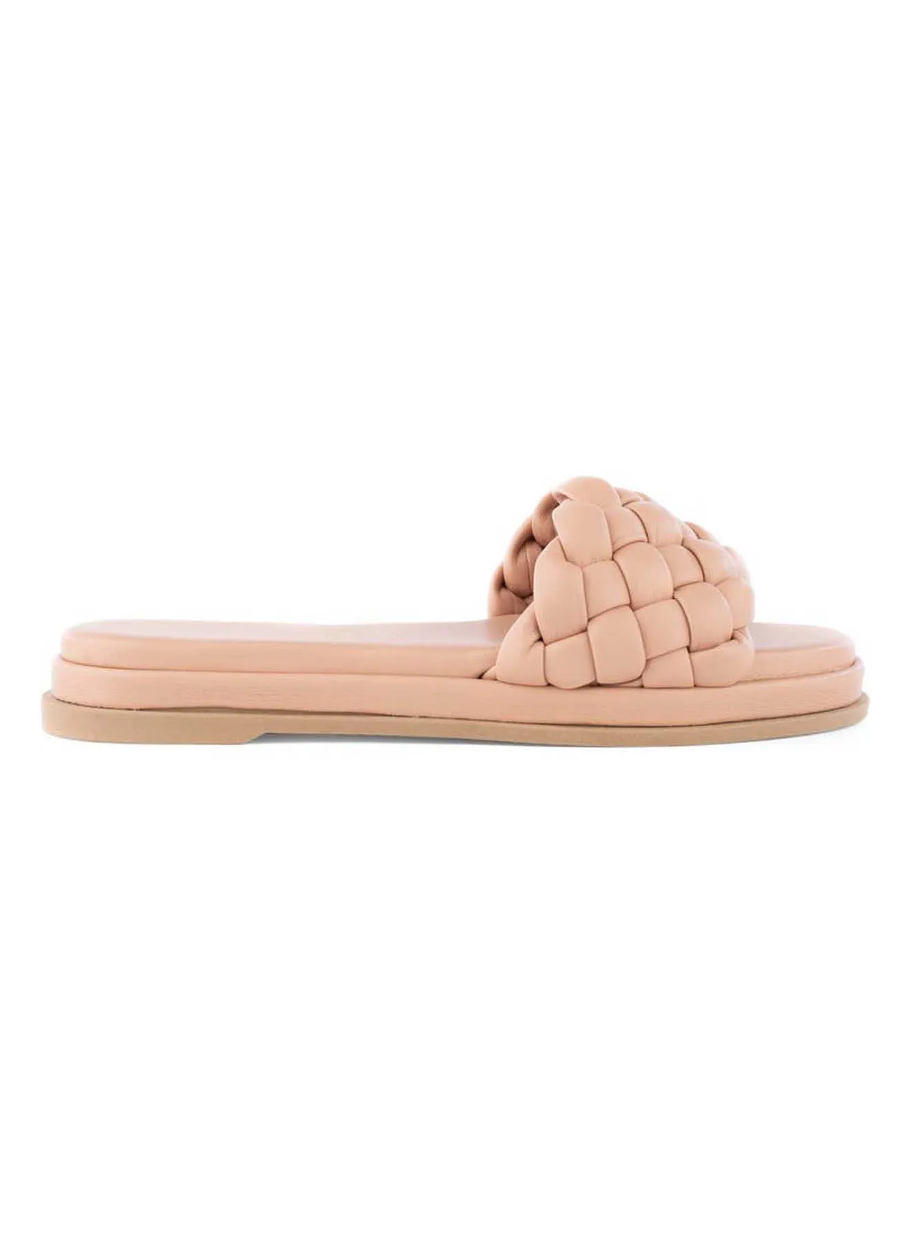 Bellisima Nude Woven Slide