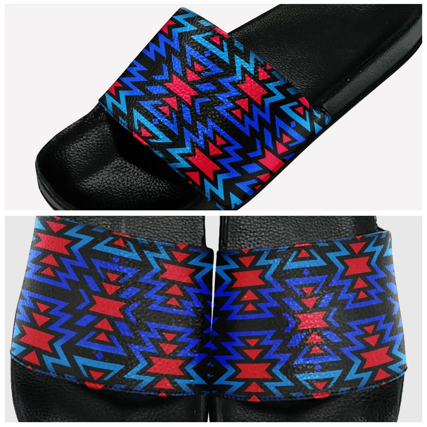 Black Fire Dragonfly Slide Sandals