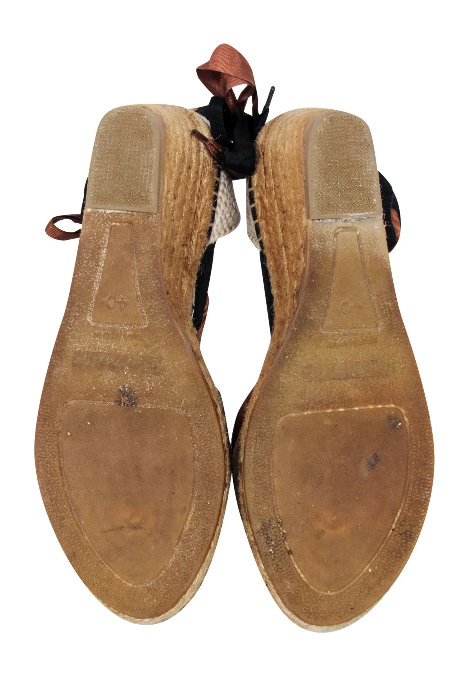 Burberry - Tan Signature Plaid Strappy Wedges Sz 10