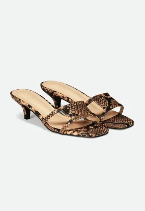 Choice Open Toe Kitten Heels Mules Beige