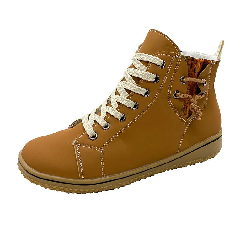 Comfortable Ankle Boots – Lightweight Soft Sole Zip Shoes with Cross Straps