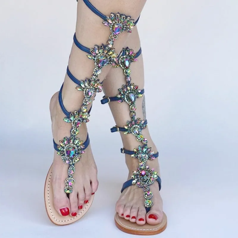 Crystal Gladiator Sandals