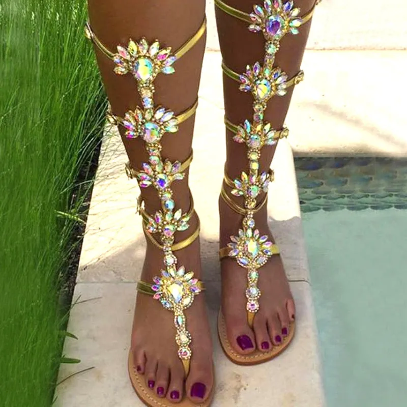 Crystal Gladiator Sandals