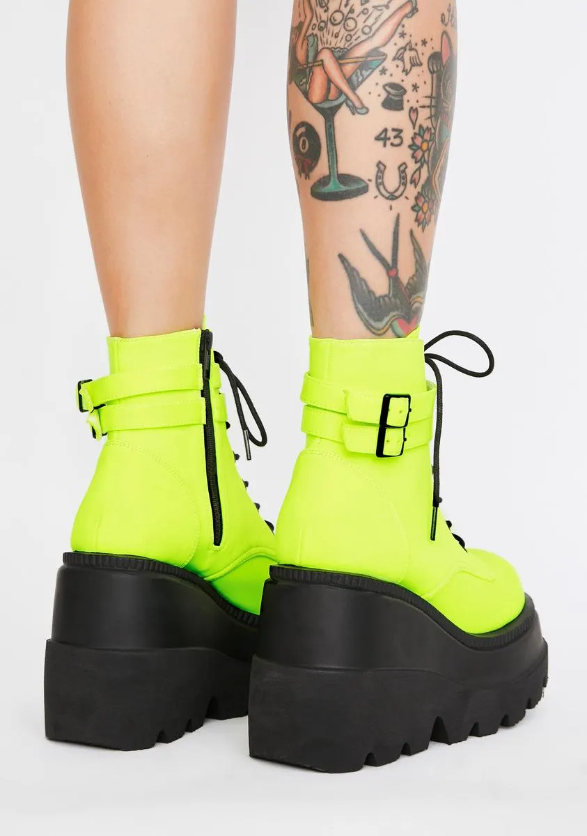 Electric Heart UV Technopagan Boots