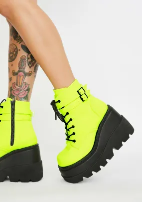 Electric Heart UV Technopagan Boots