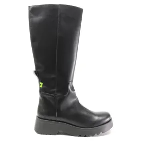 Fly London Mynt908Fly Leather Women's Zip Up Knee High Boots
