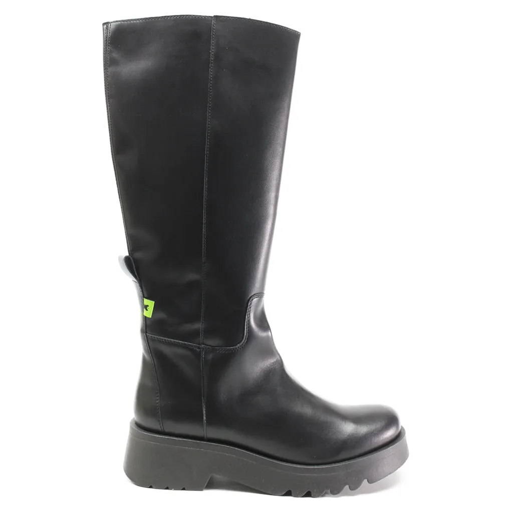 Fly London Mynt908Fly Leather Women's Zip Up Knee High Boots