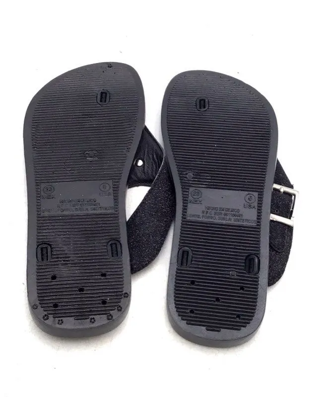 Harley-Davidson Women's Black Slip-On Casual Thong Sandals - Size 6