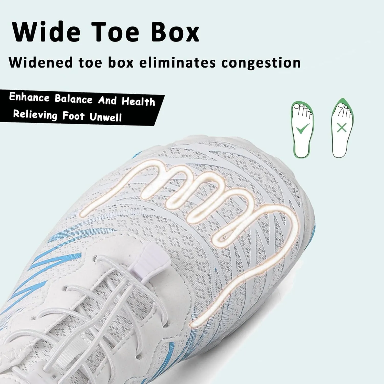 Hike Barefoot Shoes Women Comfortable Walking Shoes Zero Drop Wide Toe Box Running Shoes Beach Sneakers Casual Grounded Footwear for Women Barefoot Yoga Exercise, Camping, Gym Athletic Lightweight