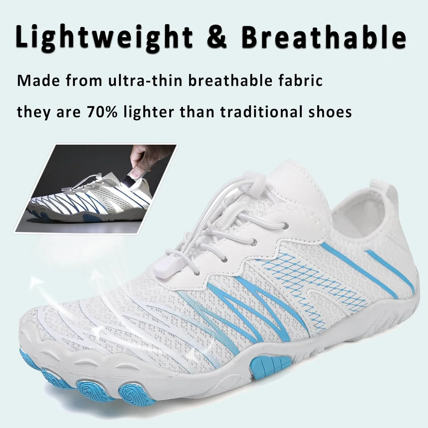 Hike Barefoot Shoes Women Comfortable Walking Shoes Zero Drop Wide Toe Box Running Shoes Beach Sneakers Casual Grounded Footwear for Women Barefoot Yoga Exercise, Camping, Gym Athletic Lightweight
