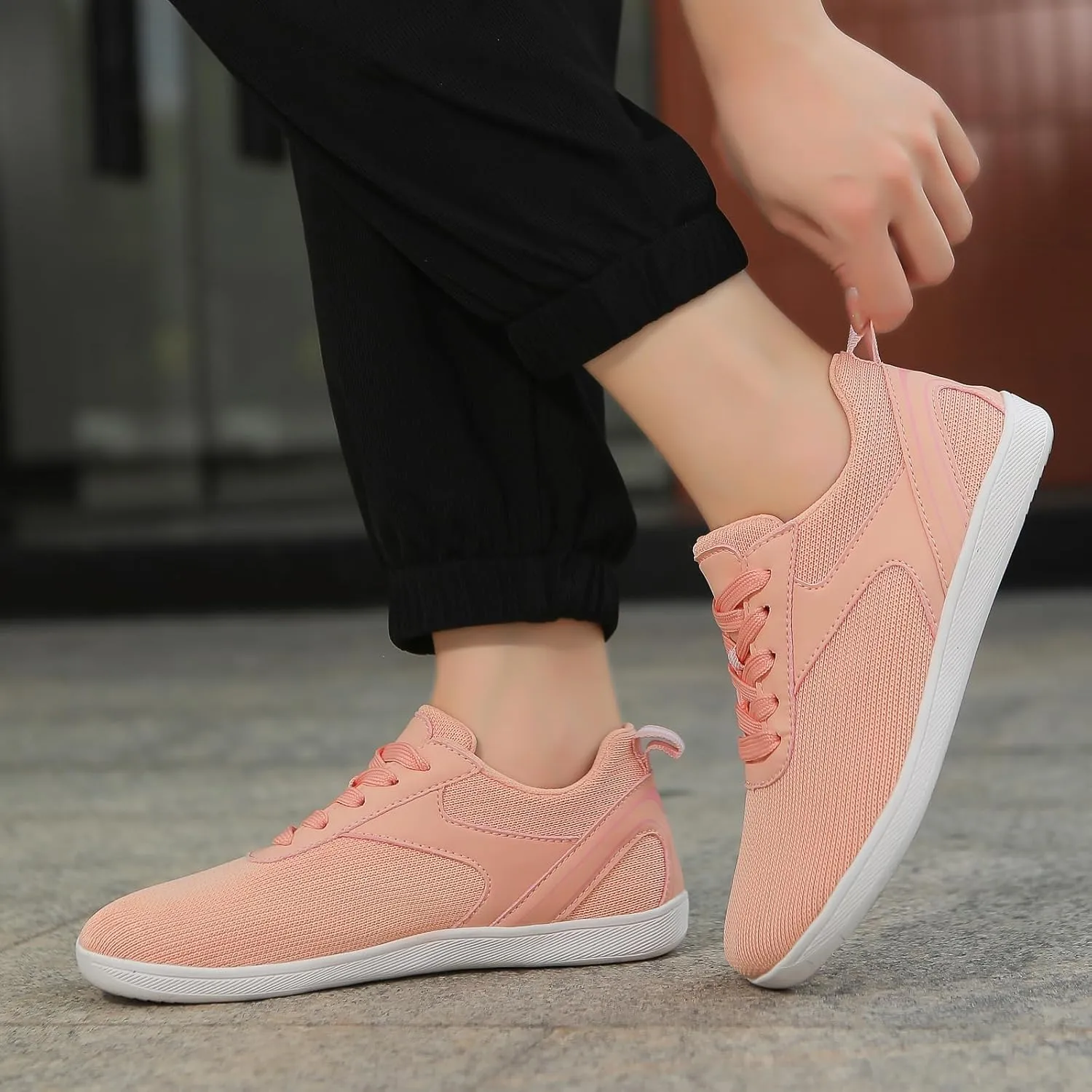 Hike Barefoot Shoes Women Wide Toe Box Zero Drop Sole Comfortable Footwear Slip On Workout Sneakers Minimalist Shoes for Running Breathable Fashion Sneakers