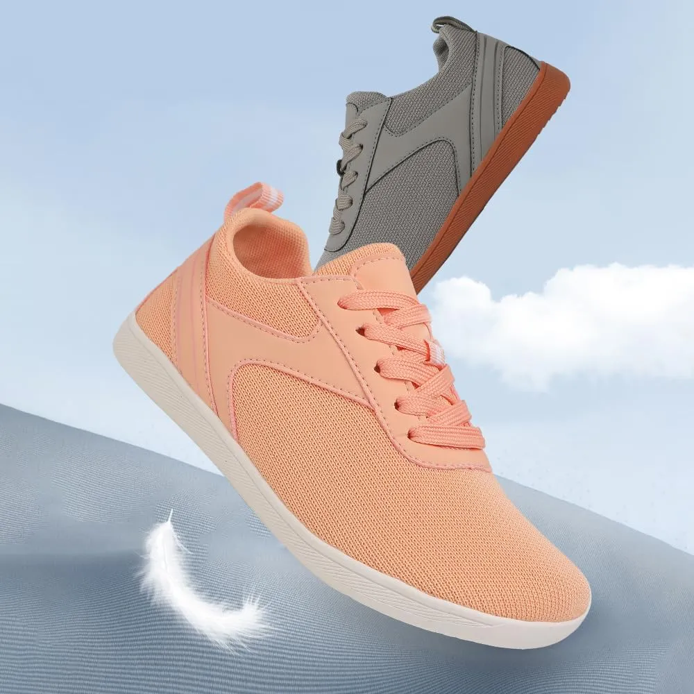Hike Barefoot Shoes Women Wide Toe Box Zero Drop Sole Comfortable Footwear Slip On Workout Sneakers Minimalist Shoes for Running Breathable Fashion Sneakers