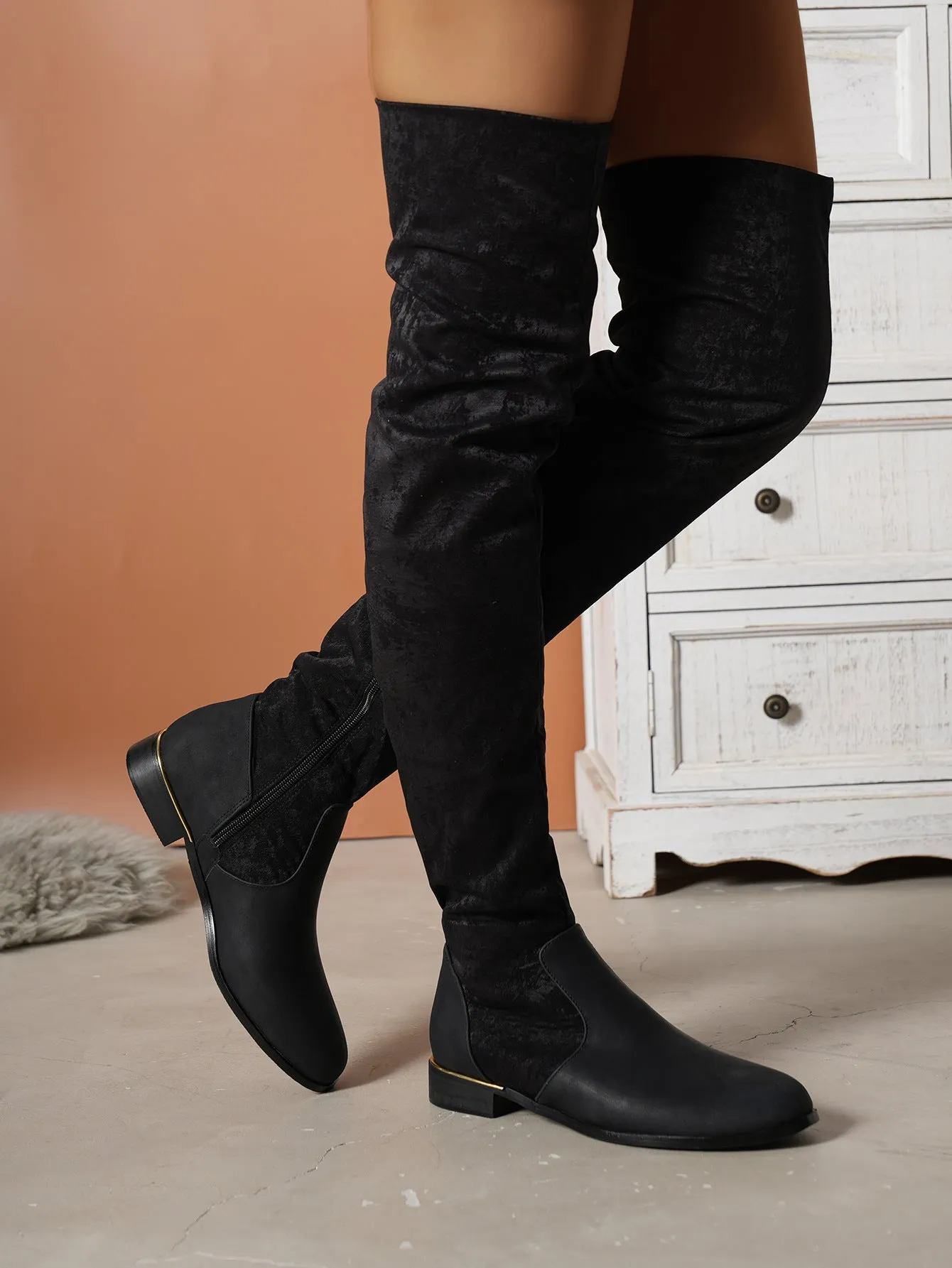 Kalmia Suede Over-the-knee Boots