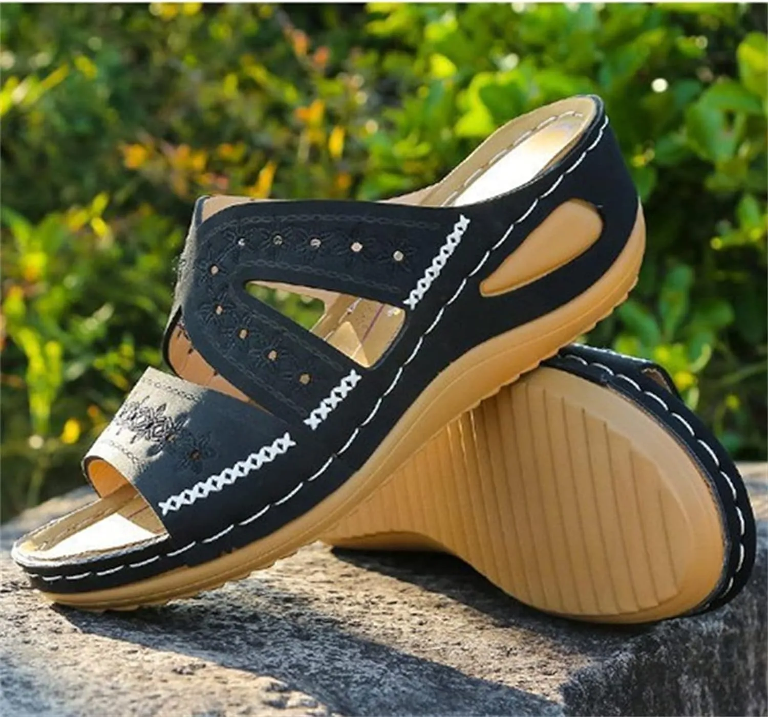 Lausiuoe Orthotic Sandals Women Plantar Fasciitis Arch Support Orthotic Comfortable Walking Dressy Summer Flip Flops Slippers