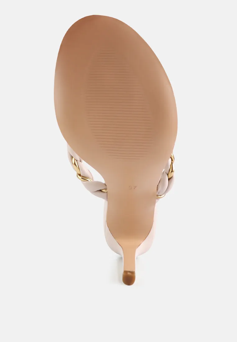 melodrama high heeled braided thong sandals