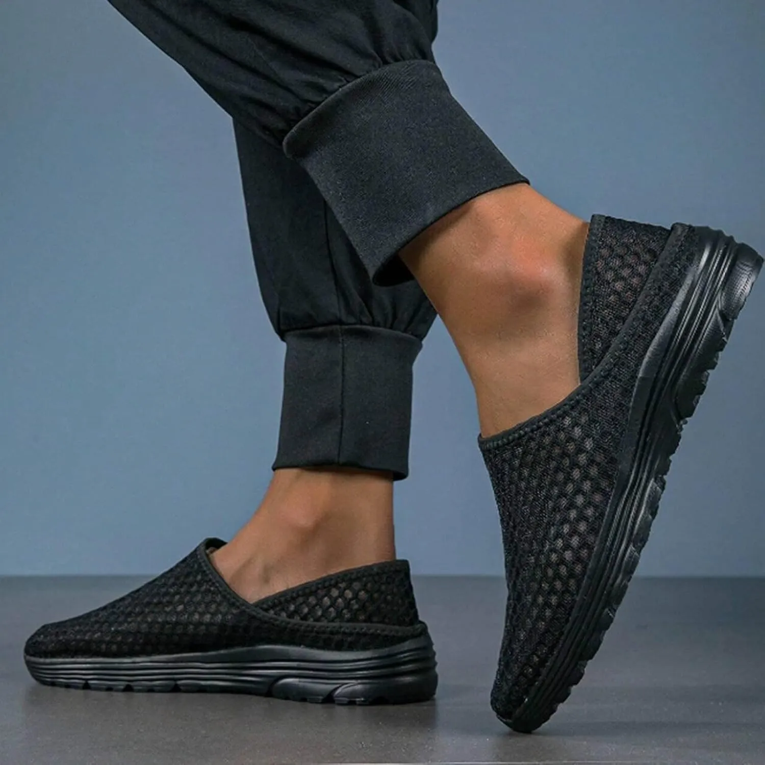 Mens Loafers & Slip-Ons Men's and Women's Lazy Slip-On Shoe Breathable Semi Casual Sports Shoes