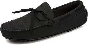 Mens Loafers Shoe Round Toe Suede Vamp Moccasins Driving Loafers Anti-Slip Slip Resistant Flexible Walking Slip-ons