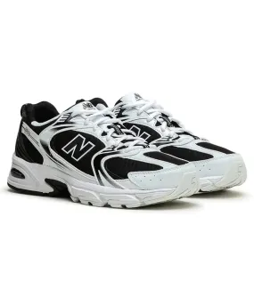New Balance 530 White & Black Sports Style Sneakers