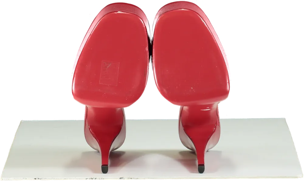 Paris Texas Red Patent Leather Platform Mules UK 4 EU 37