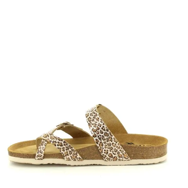 Plakton 181032 Leopard Print Thong Sandals