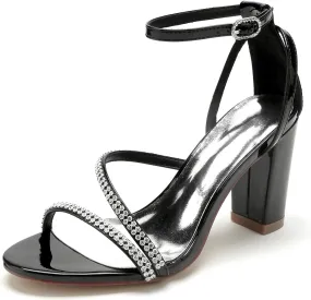 Slingback Block Heel Heeled Sandals Pumps Chunky Heels for Women Dressy Peep Toe Wedding Dress Shoes Bridal Shoes for The Bride