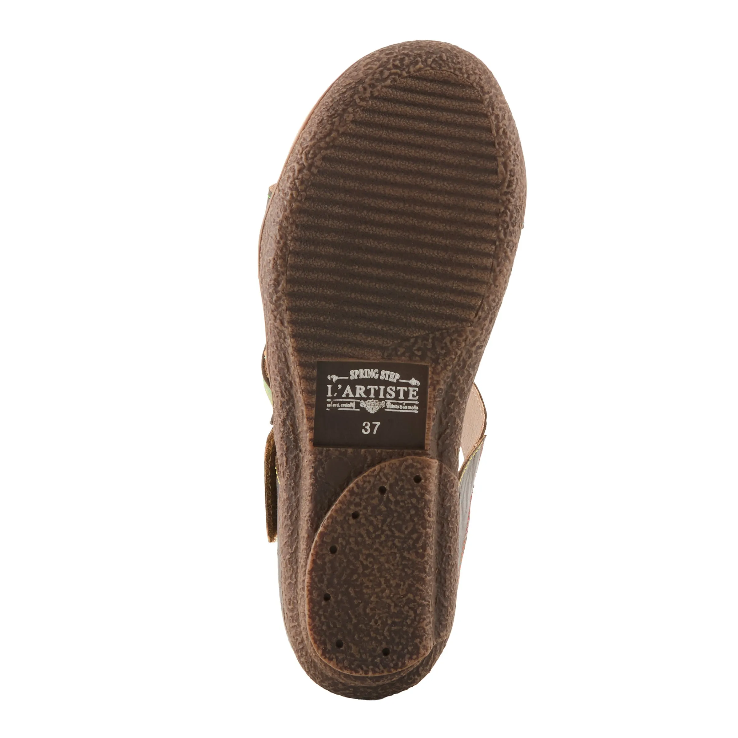 Spring Step Shoes  L'Artiste Aymée Slide Sandals Women's Hand Painted Leather