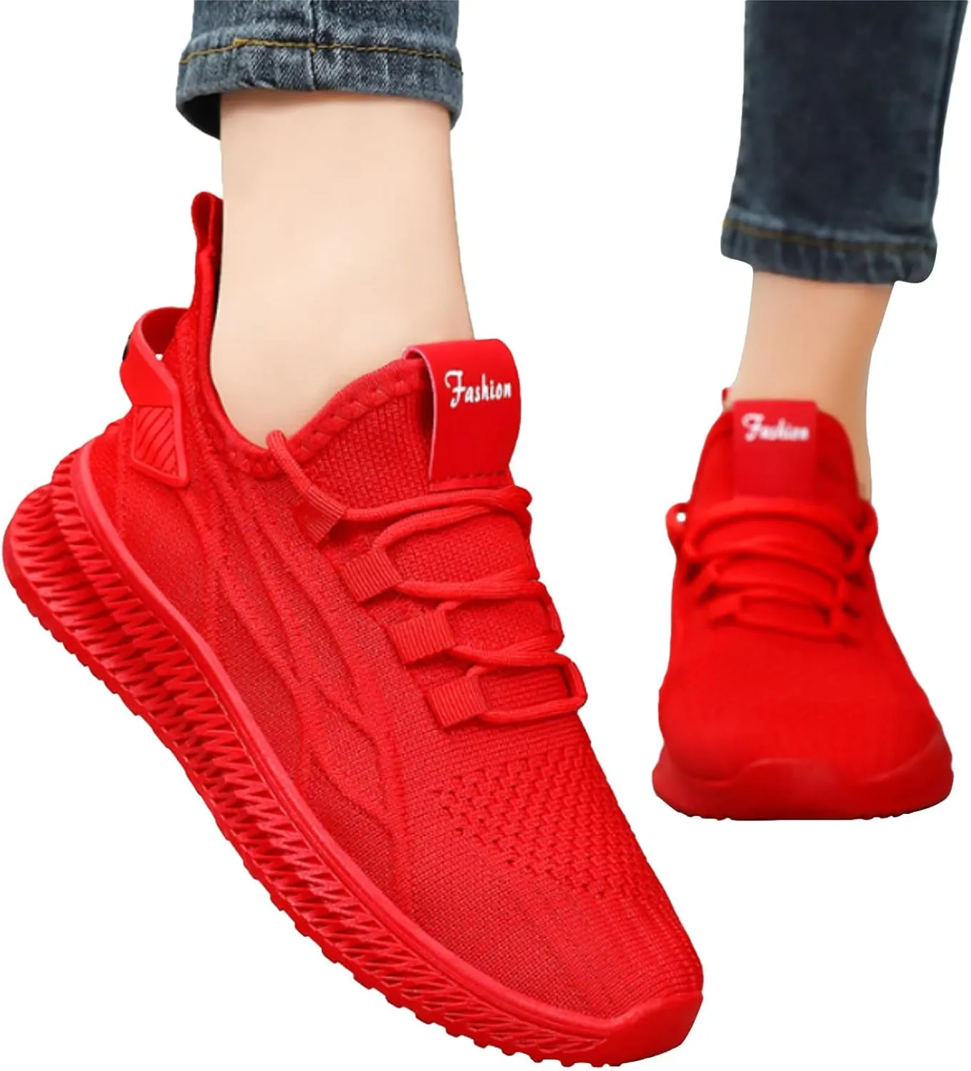 Walking Shoes Women Sneakers for Women Womens Loafers with Arch Support Indoor and Outdoor Soft Sole Fashion Christmas Shoes Men Round Toe Slip On Casual
