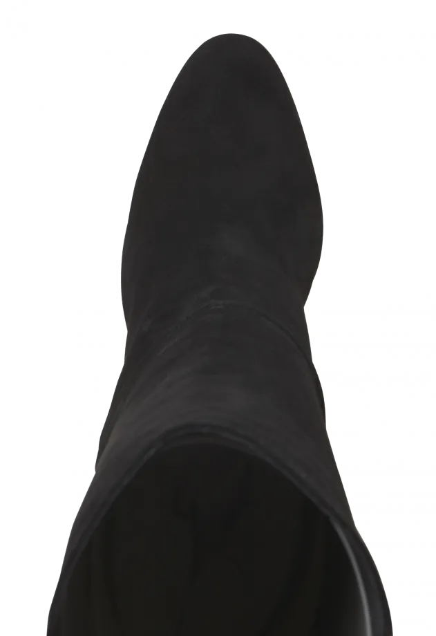 Windsor Smith Gemm Black Suede Knee High Boots