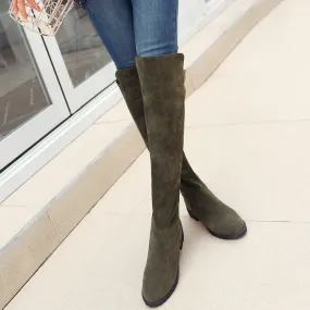 Women Suede Winter Over the Knee Boots