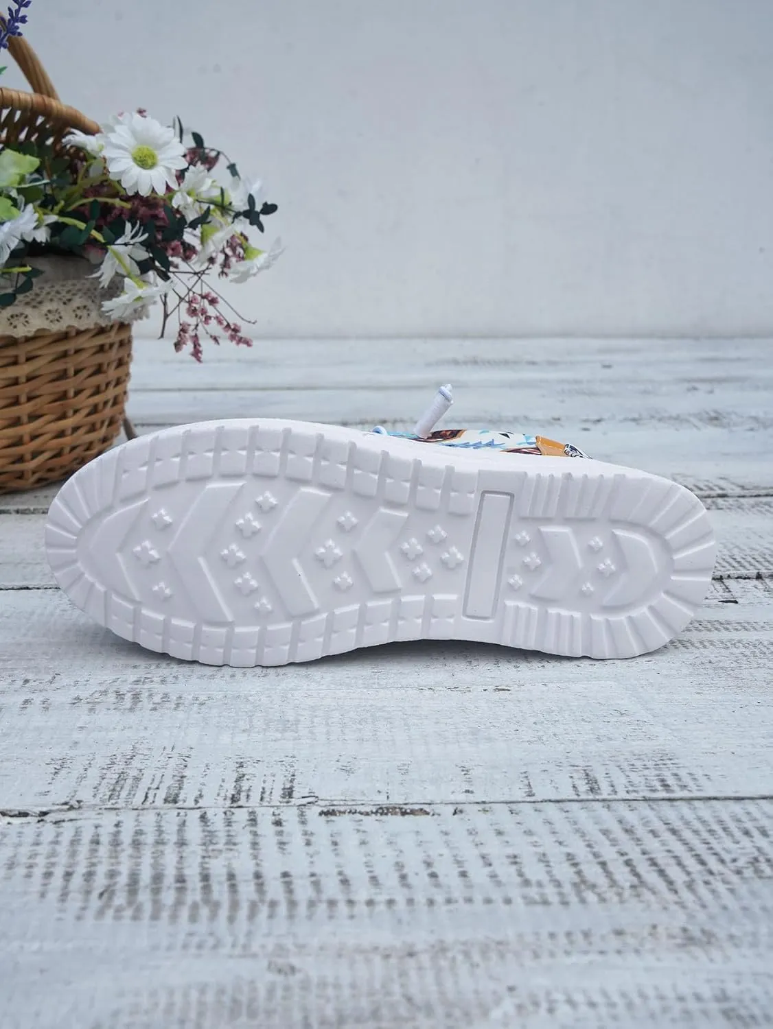Women's Comfortable Dudes Wendy Aztec Print Lace-up Loafers Orthopedic Ultralight Canvas Boat Casual Shoes with Arch Support