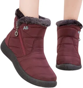 ZBYY Womens Snow Boots Warm Ankle Booties Waterproof Comfortable Anti-Slip Outdoor Fur Lined Lining Winter Shoes for Women