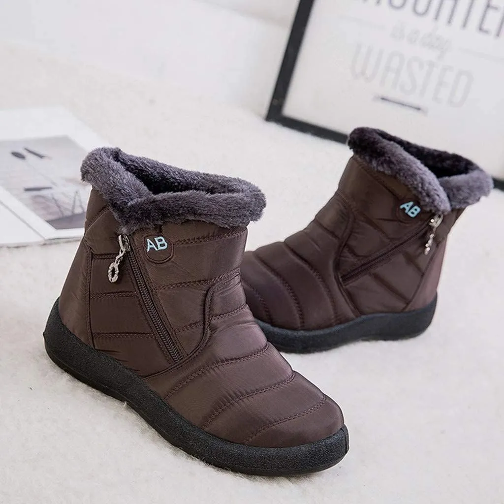 ZBYY Womens Snow Boots Warm Ankle Booties Waterproof Comfortable Anti-Slip Outdoor Fur Lined Lining Winter Shoes for Women
