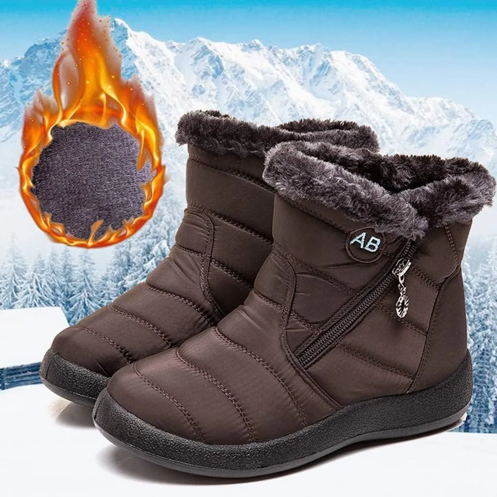 ZBYY Womens Snow Boots Warm Ankle Booties Waterproof Comfortable Anti-Slip Outdoor Fur Lined Lining Winter Shoes for Women