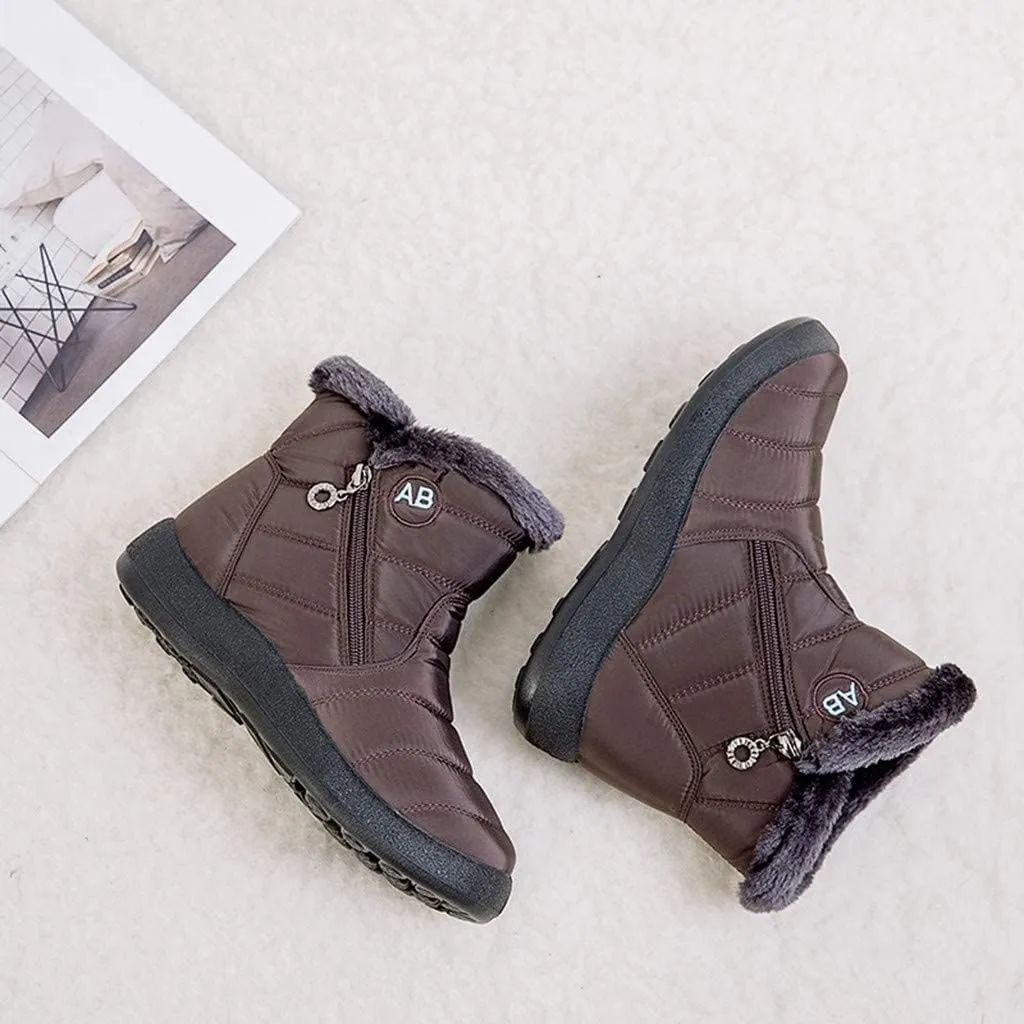 ZBYY Womens Snow Boots Warm Ankle Booties Waterproof Comfortable Anti-Slip Outdoor Fur Lined Lining Winter Shoes for Women