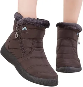 ZBYY Womens Snow Boots Warm Ankle Booties Waterproof Comfortable Anti-Slip Outdoor Fur Lined Lining Winter Shoes for Women