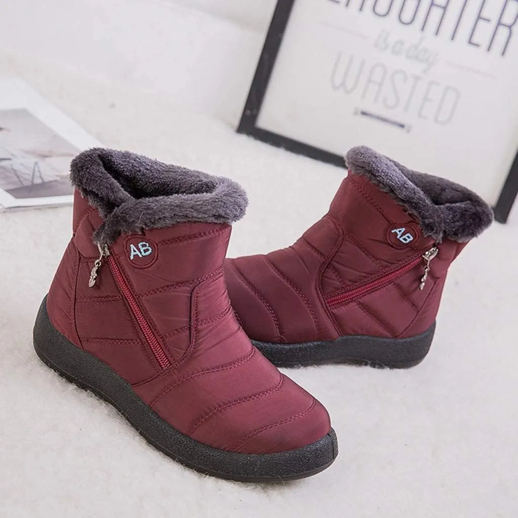 ZBYY Womens Snow Boots Warm Ankle Booties Waterproof Comfortable Anti-Slip Outdoor Fur Lined Lining Winter Shoes for Women