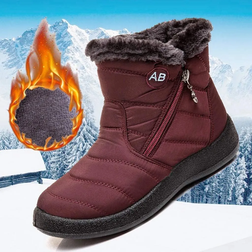 ZBYY Womens Snow Boots Warm Ankle Booties Waterproof Comfortable Anti-Slip Outdoor Fur Lined Lining Winter Shoes for Women