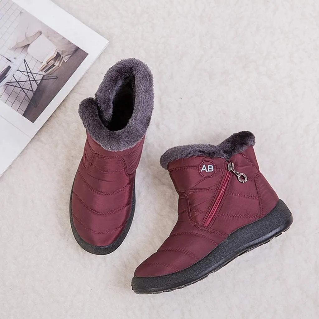 ZBYY Womens Snow Boots Warm Ankle Booties Waterproof Comfortable Anti-Slip Outdoor Fur Lined Lining Winter Shoes for Women